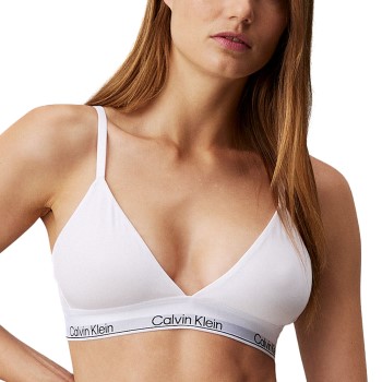 Calvin Klein BH Modern Cotton Lightly Lined Triangle Hvid Large Dame
