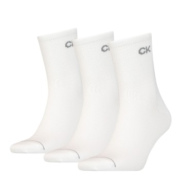 Calvin Klein Legwear Calvin Klein Strømper 3P Nick Quarter Sock Hvid Str 40/46 Herre