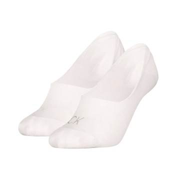 Calvin Klein Legwear Calvin Klein Strømper 2P Shiny Logo Mid Cut Footie Socks Hvid Str 39/42 Dame