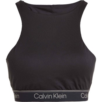 Calvin Klein BH Sport Cutout Medium Impact Sports Bra Sort polyester Medium Dame