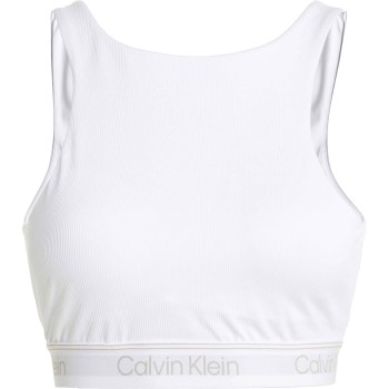 Calvin Klein BH Sport Cutout Medium Impact Sports Bra Hvid polyester X-Large Dame