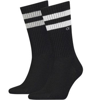 Calvin Klein Strømper 2P Stripe Socks Sort Str 43/46 Herre