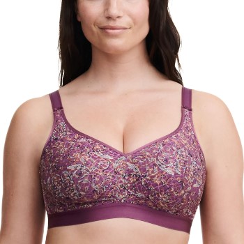 Chantelle BH C Magnifique Wirefree Support Bra Lilla mønster F 80 Dame
