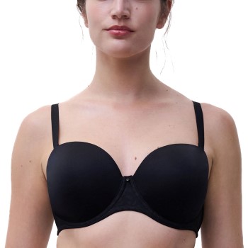 Chantelle BH Comfort Chic Bandeau T-shirt Bra Sort I 70 Dame