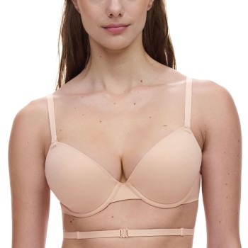 Chantelle BH EasyFeel Open Back T-shirt Bra Beige Large Dame