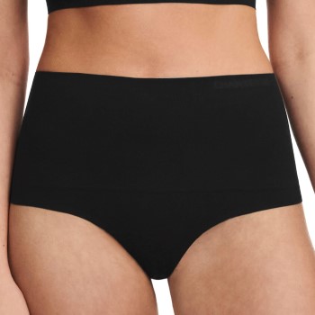 Chantelle Trusser Smooth Comfort High Waisted Thong Sort Large Dame