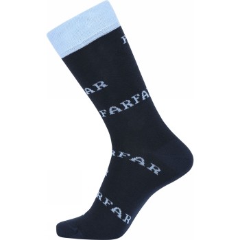 Claudio Strømper 3P Patterned Cotton Socks Marine/Blå Str 40/47 Herre