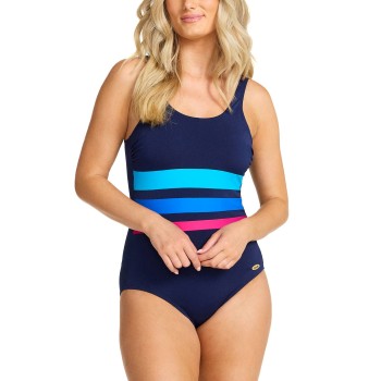 Damella Annabella Chlorine Resistent Swimsuit Marine/Blå polyester 36 Dame