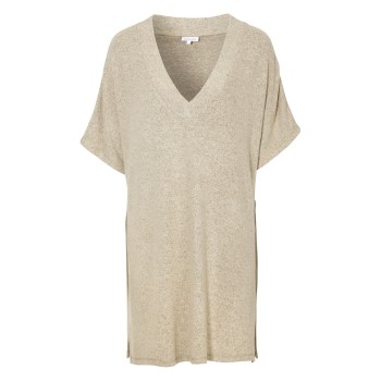 Damella Knitted Lounge Tunic Beige Small Dame