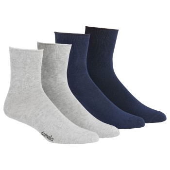 Damella Strømper 2P Seamless Socks Marineblå/Grå Str 43/46 Dame