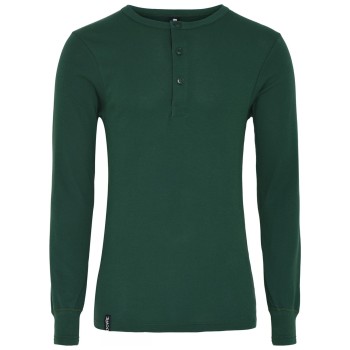 Dovre Organic Cotton Grand Dad Rib Shirt Grøn økologisk bomuld Small Herre