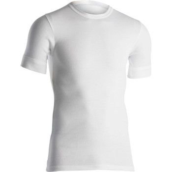 Dovre Rib T-Shirt Hvid bomuld Small Herre