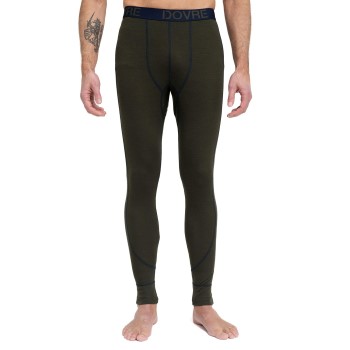 Dovre Wool Bottom Long Johns Militærgrøn  uld Small Herre