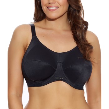 Elomi BH Energise Sports Bra Sort nylon E 105 Dame