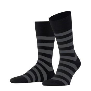 Falke KGaA Falke Strømper Sensitive Mappd Line Socks Sort/Grå bomuld Str 39/42 Herre