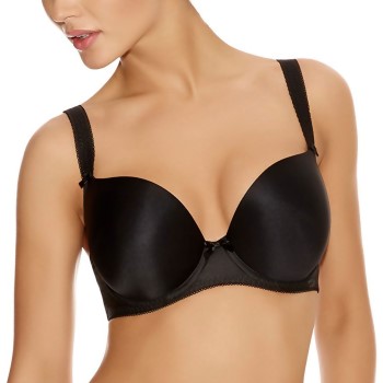 Freya BH Deco Moulded Plunge T-Shirt Bra Sort F 80 Dame