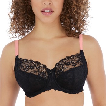 Freya BH Offbeat Undewired Side Support Bra Sort F 90 Dame