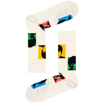 Happy socks Strømper Beatles Silhouettes Sock Hvid bomuld Str 36/40