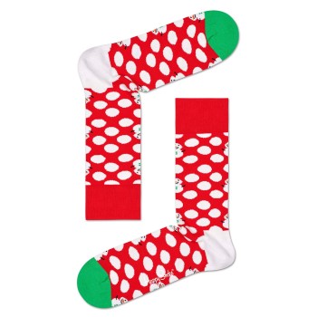 Se Happy socks Strømper 2P Big Dot Snowman Sock Rød Mønster  bomuld Str 36/40 ved Timarco
