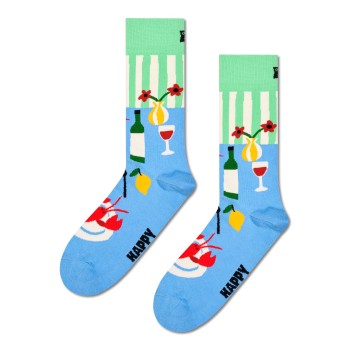 Happy socks Strømper Dinner Sock Lyseblå bomuld Str 41/46