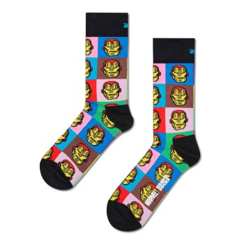 Happy socks Strømper Marvel Iron Man Sock Sort bomuld Str 36/40