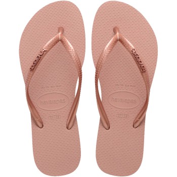 Havaianas Slim Logo Metallic Lyserosa Str 37/38 Dame