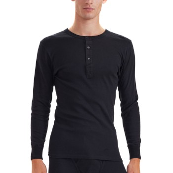 JBS Basic Grandad Black Sort bomuld Medium Herre