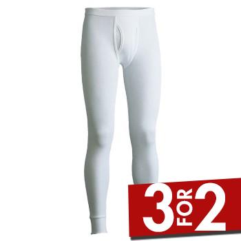 JBS Lange Underbukser Original 30005 Longjohns Hvid bomuld XXXL Herre