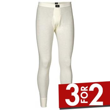 JBS Lange Underbukser Wool Long Johns With Fly Creme uld Medium Herre