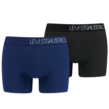 Se Levis 2P Base Boomer Piquee Boxer Blå bomuld XX-Large Herre ved Timarco
