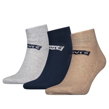 Se Levis Strømper 3P Base Mid Cut Sock Flerfarvet Str 39/42 Herre ved Timarco