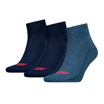 Levis Strømper 3P Mid Cut Batwing Logo Recycled Cotton Jeansblå Str 35/38 Herre