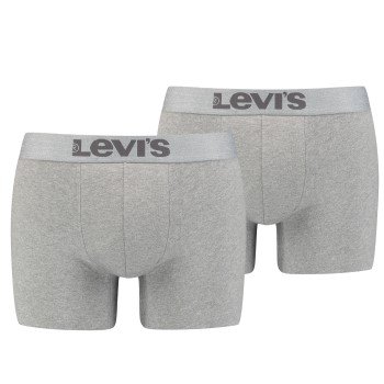 Levis 2P Organic Cotton Base Boxer Grå bomuld X-Large Herre