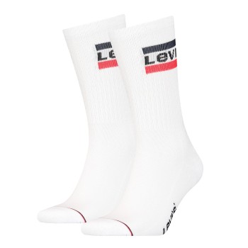 Levis Strømper 2P Sport Regular Cut Sock Hvid Str 39/42