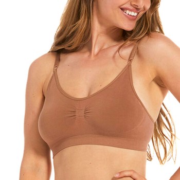 Magic BH Comfort Bra Spaghetti Straps Bamboo Mokka Medium Dame