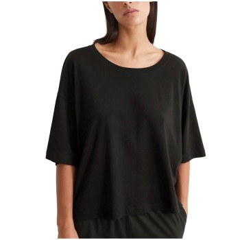 Marc O'Polo Marc O Polo Lounge Cropped Top Sort bomuld Large Dame