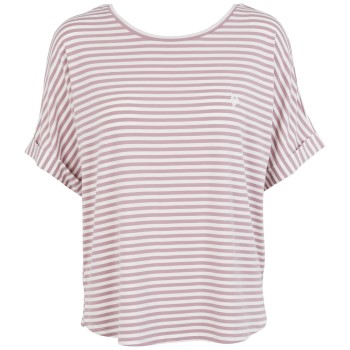 Missya Softness Stripe SS T-shirt Lilla modal Small Dame