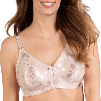 NATURANA BH Heritage Minimizer Soft Bra Floral Beige polyamid B 90 Dame