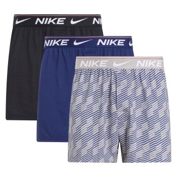 Nike 3P Ultra Comfort Boxer Sort/Blå Large Herre