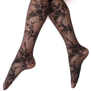 Oroblu Strømpebukser Sherr Lace Knee Highs 30 Sort polyamid One Size Dame