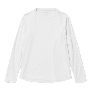 Panos Emporio Bamboo Crew Longsleve Tee Hvid Medium Herre