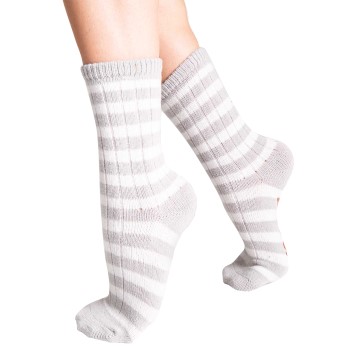 Se PJ Salvage Strømper Cosy Socks Gråstribet One Size Dame ved Timarco