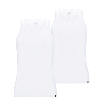 Puma 2P Basic Tank Top Hvid bomuld Small Herre