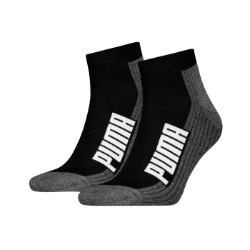 Puma Strømper 2P BWT Cushioned Quarter Sock Sort Str 39/42