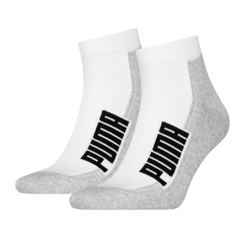 Puma Strømper 2P BWT Cushioned Quarter Sock Hvid Str 39/42