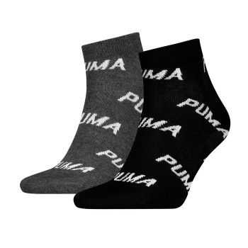 Puma Strømper 2P BWT Quarter Sock Sort/Grå Str 43/46