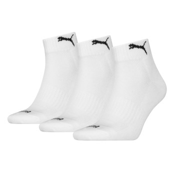 Puma Strømper 3P Cushioned Quarter Sock Hvid Str 43/46