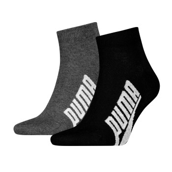 Puma Strømper 2P Lifestyle Quarter Sock Sort Str 43/46