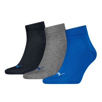 Puma Strømper 3P Quarter Socks Sort/Blå Str 43/46