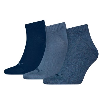 Puma Strømper 3P Quarter Socks Jeansblå Str 43/46